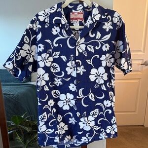 Navy Men's Hawaiian Shirt